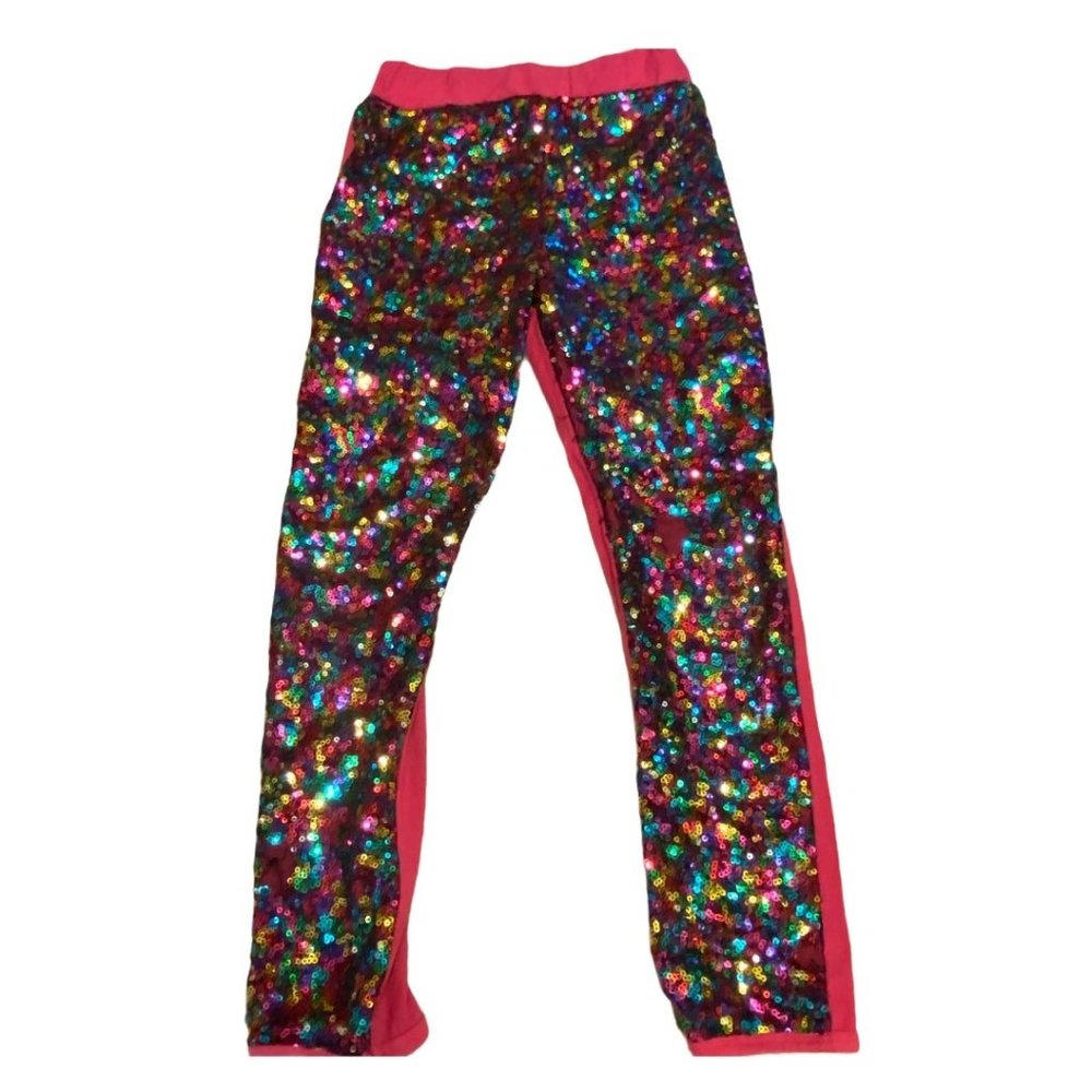 Pink Sequin Sparkly Sz 6 Girls Leggings